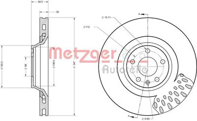 6110381 METZGER Тормозной диск