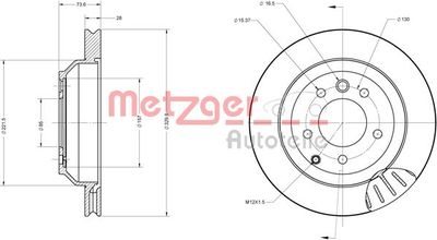 6110434 METZGER Тормозной диск