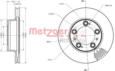 6110477 METZGER Тормозной диск