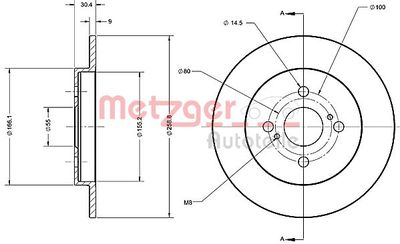 6110495 METZGER Тормозной диск