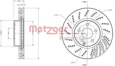 6110501 METZGER Тормозной диск