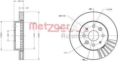 6110538 METZGER Тормозной диск