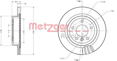 6110673 METZGER Тормозной диск