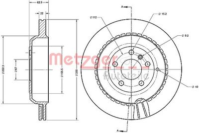 6110696 METZGER Тормозной диск