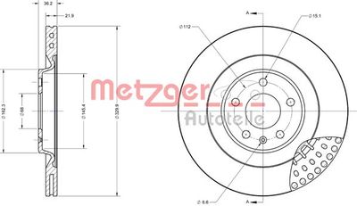 6110736 METZGER Тормозной диск