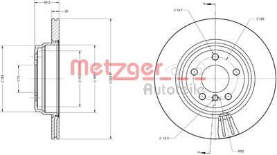 6110742 METZGER Тормозной диск