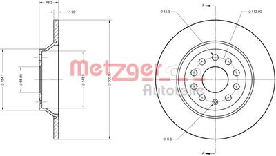 6110747 METZGER Тормозной диск