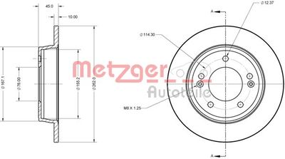 6110751 METZGER Тормозной диск