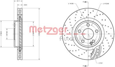 6110754 METZGER Тормозной диск