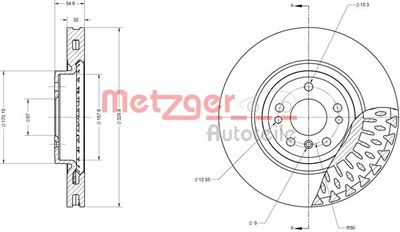 6110757 METZGER Тормозной диск