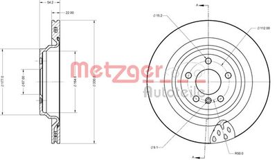 6110758 METZGER Тормозной диск