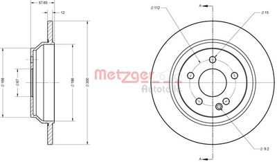 6110829 METZGER Тормозной диск