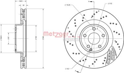 6110832 METZGER Тормозной диск