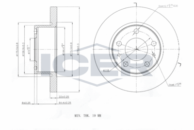 78BD00162 ICER Тормозной диск