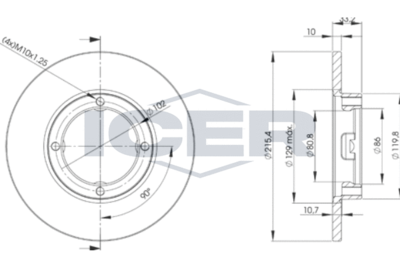 78BD11602 ICER Тормозной диск