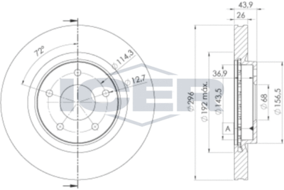 78BD20572 ICER Тормозной диск