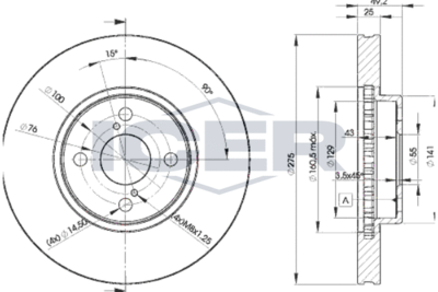 78BD20802 ICER Тормозной диск