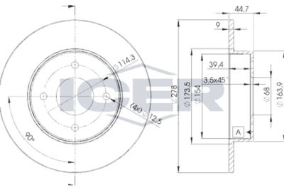 78BD20832 ICER Тормозной диск