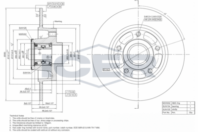 78BD40261 ICER Тормозной диск