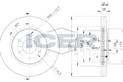 78BD42002 ICER Тормозной диск