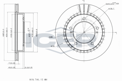 78BD56002 ICER Тормозной диск