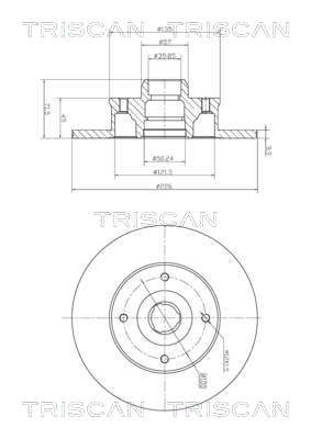 812010104C TRISCAN Тормозной диск