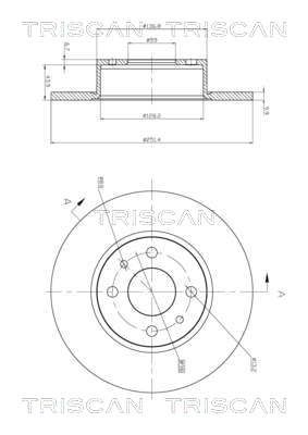 812010107C TRISCAN Тормозной диск