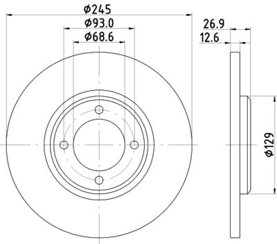 8DD355100021 HELLA Тормозной диск