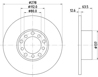 8DD355100071 HELLA Тормозной диск