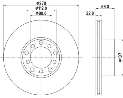 8DD355100401 HELLA Тормозной диск