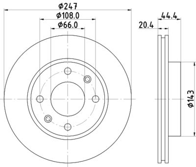 MDC955 MINTEX Тормозной диск