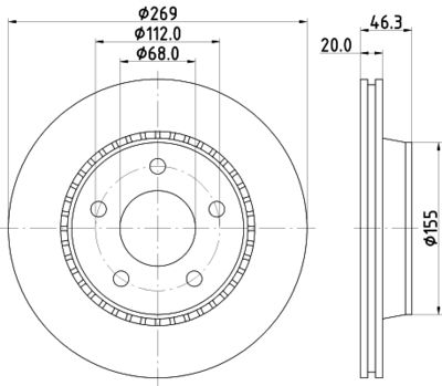 8DD355101351 HELLA Тормозной диск