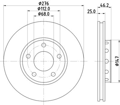 8DD355101361 HELLA Тормозной диск