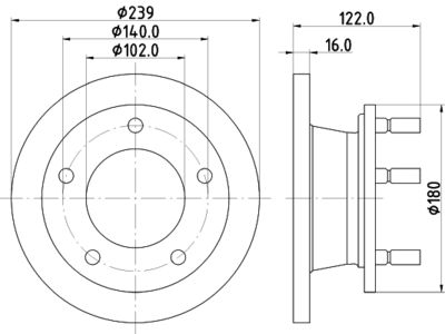 MDC500 MINTEX Тормозной диск