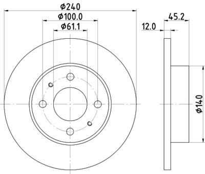 8DD355102291 HELLA Тормозной диск