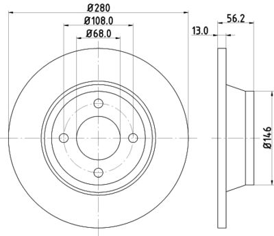 8DD355103071 HELLA Тормозной диск