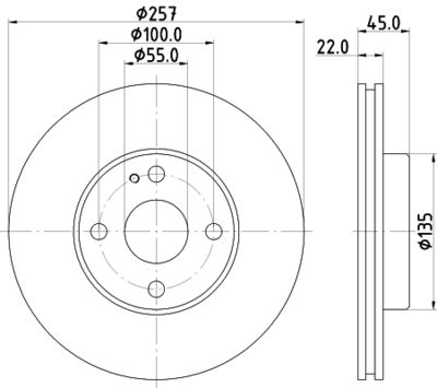 8DD355103181 HELLA Тормозной диск