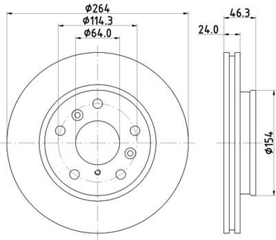 8DD355103211 HELLA Тормозной диск