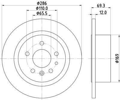 8DD355103741 HELLA Тормозной диск