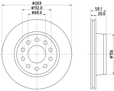 MDC1198 MINTEX Тормозной диск