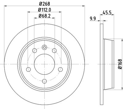 8DD355104501 HELLA Тормозной диск