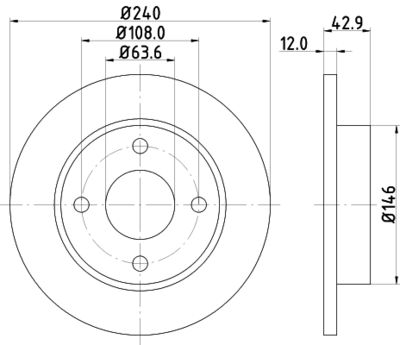 8DD355104631 HELLA Тормозной диск