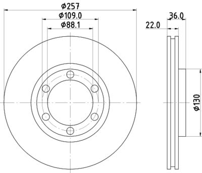 8DD355104711 HELLA Тормозной диск