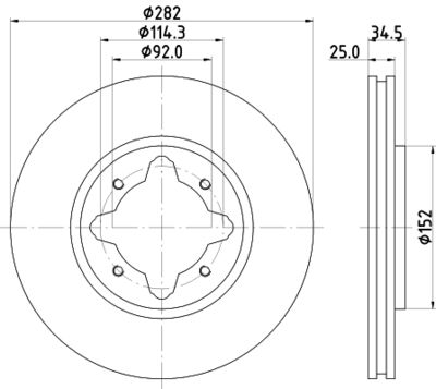 8DD355104971 HELLA Тормозной диск