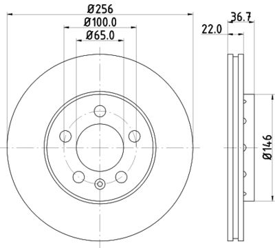 MDC1019C MINTEX Тормозной диск