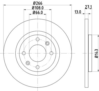 8DD355105751 HELLA Тормозной диск