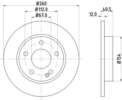 8DD355105971 HELLA Тормозной диск