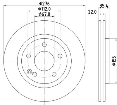 8DD355106931 HELLA Тормозной диск