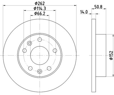 MDC1531 MINTEX Тормозной диск