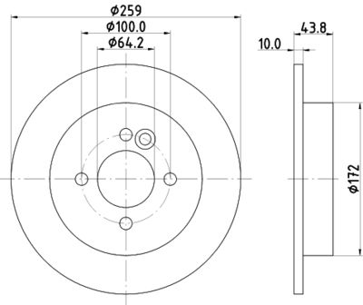 8DD355107811 HELLA Тормозной диск